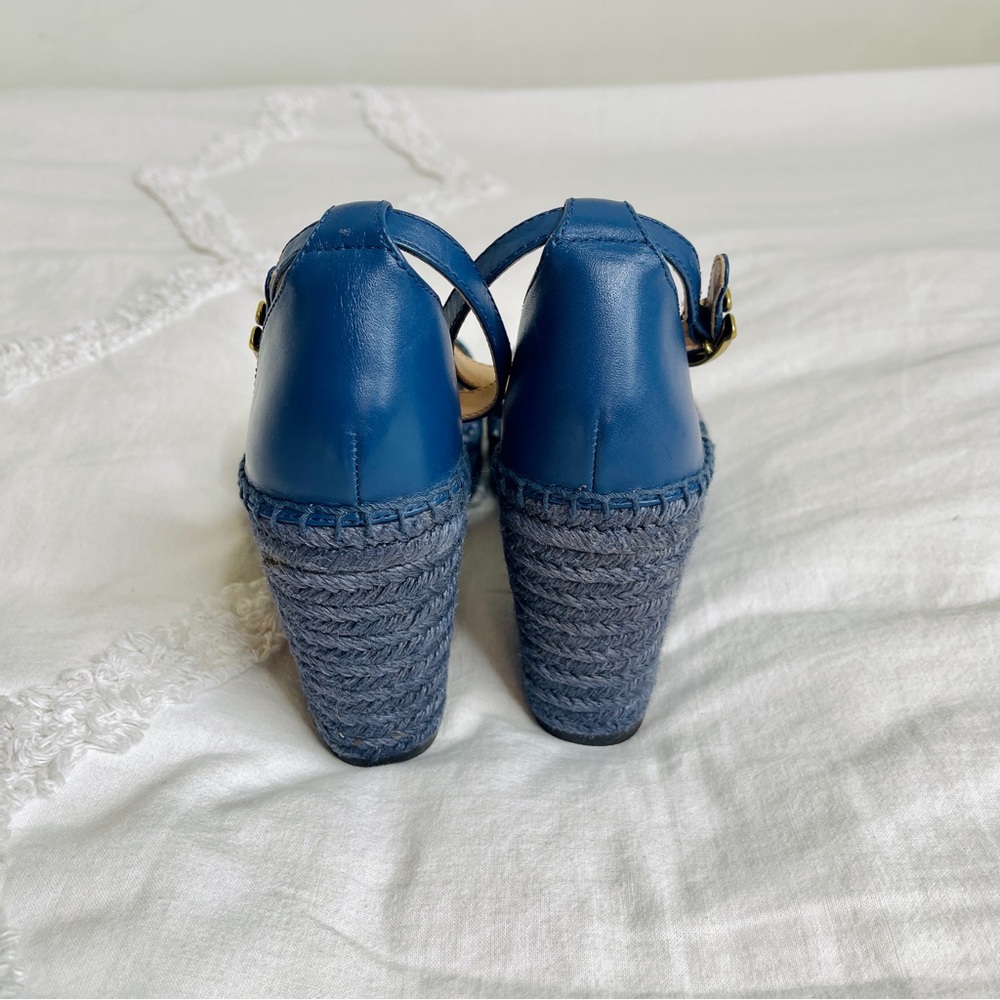 NWOT Coach Denim Floral Wedge Espadrilles - Picture 4 of 6